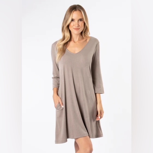 🆕 Simply Noelle Everyday Basic Knit Dress orange SZ SM - Picture 2 of 6